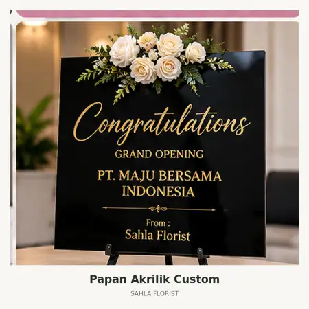 Papan Bunga Akrilik Jakarta Convention Center